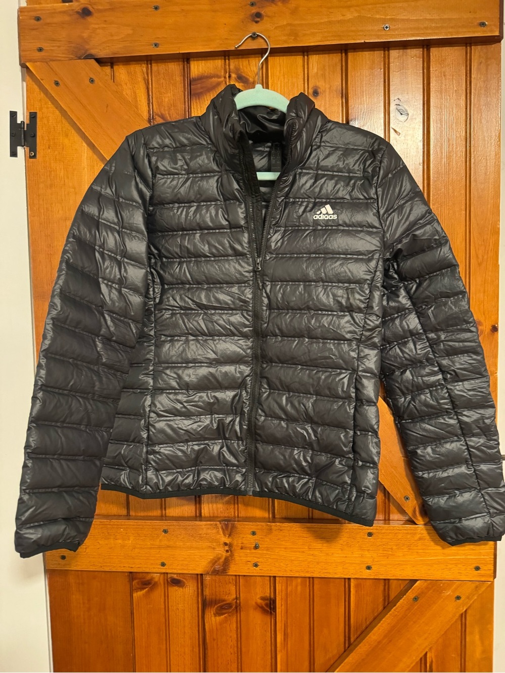 adidas Women's Black Quilted Lightweight Puffer Jacket